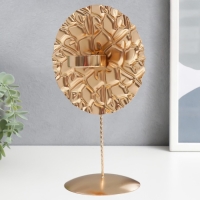 Подсвечник металл на 1 свечу "Паутина времени" золото 26х14,5х11 см Подсвечник металл на 1 свечу "Паутина времени" золото 26х14,5х11 см