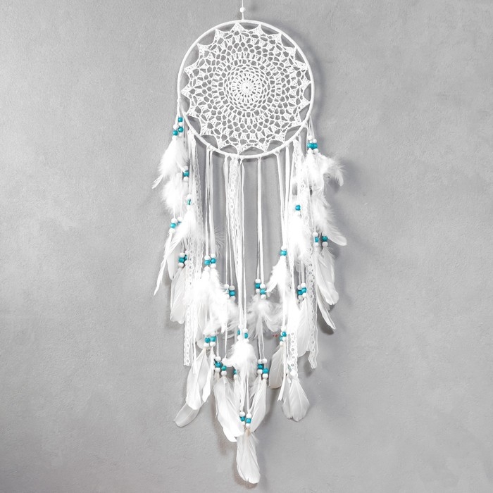 Ловец снов Ловец снов "Макраме - кружево с бусинами и лентами" 85х25 см