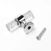 Ручка кнопка CAPPIO PK106, D=12 мм, пластик, цвет прозрачный/хром Ручка кнопка CAPPIO PK106, D=12 мм, пластик, цвет прозрачный/хром