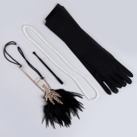 Карнавальный набор &laquo;Lux&raquo;: повязка, перчатки, бусы, мундштук