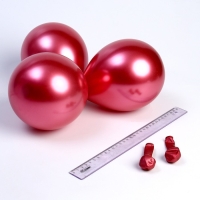 Шар латексный 5", хром, в наборе 100 шт., цвет насыщенный розовый