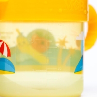 Поильник детский с твёрдым носиком &laquo;Фруктовая тусовка&raquo;, 150 мл., с ручками, цвет оранжевый