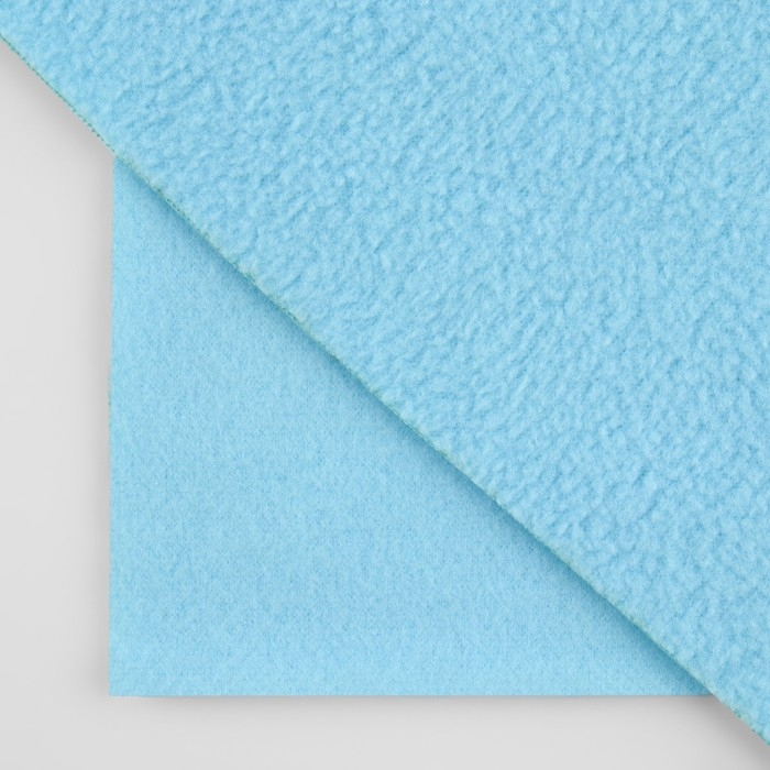 Лоскут флис, односторонний, 50 &times; 50 см, 190 г/м, цвет голубой №6C