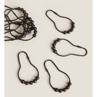 Набор крючков для штор Доляна, 12 шт, цвет чёрный Набор крючков для штор Доляна, 12 шт, цвет чёрный