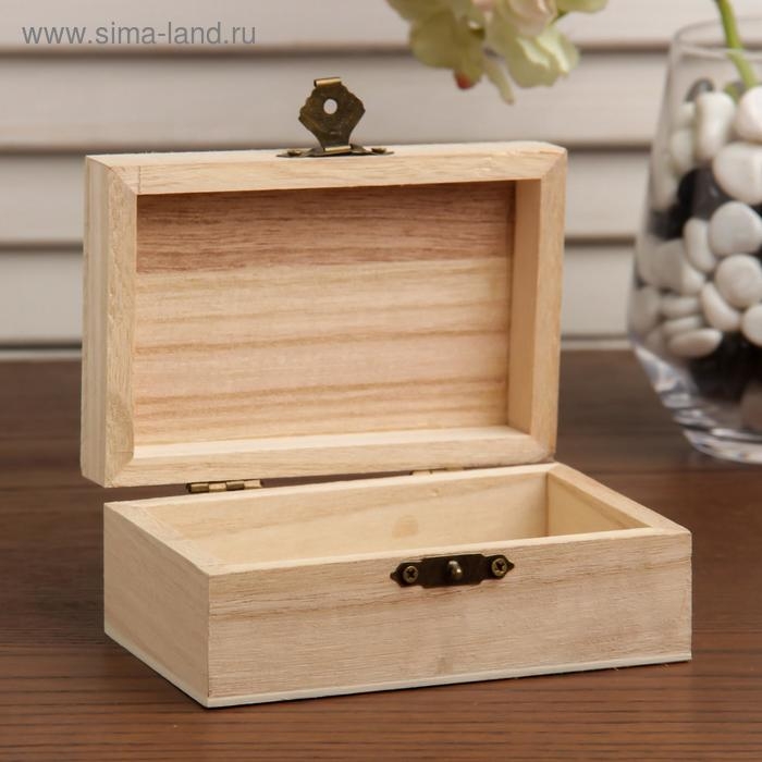 Шкатулка дерево для росписи Шкатулка дерево для росписи "Прямоугольная" 7,4х11,5хх4,7 см