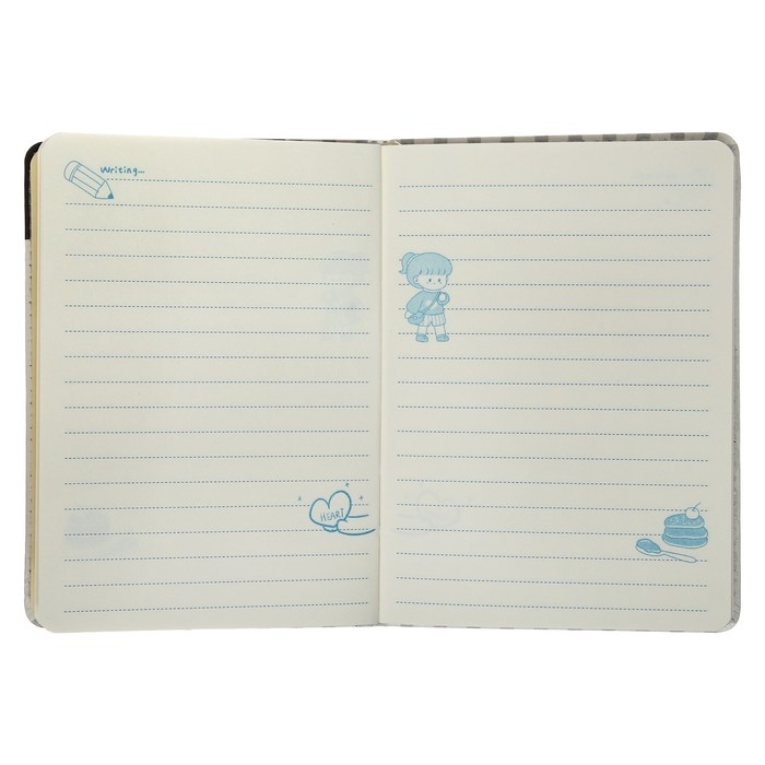 Записная книжка подарочная, А6, 100 листов, цветной блок, с фигурным хлястиком на магните, "Аниме", МИКС