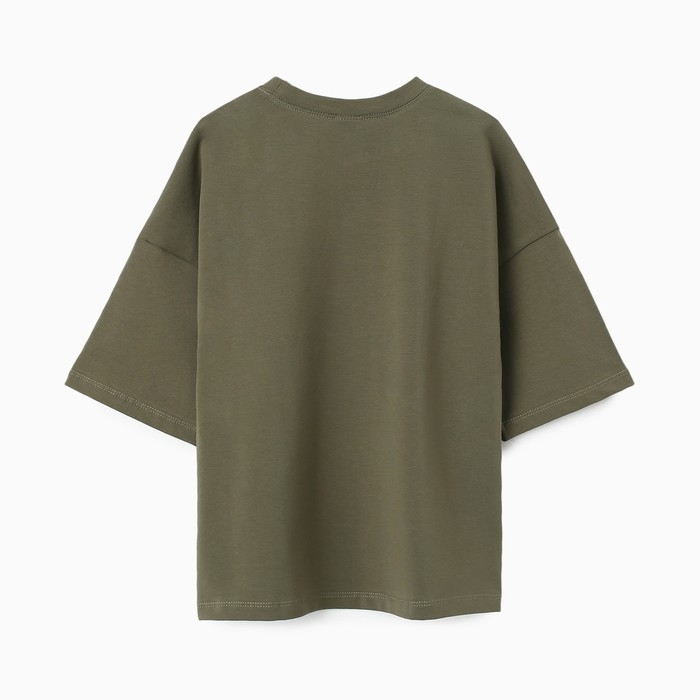 Футболка детская MINAKU цвет хаки, рост 98