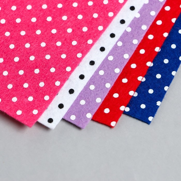 Фетр "BLITZ" 1 мм 20х30 см &plusmn; 2 см (набор 5 шт) ассорти №4