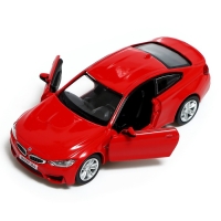 Машина металлическая BMW M4 COUPE, инерционная, 1:32, открываются двери, цвет красный
