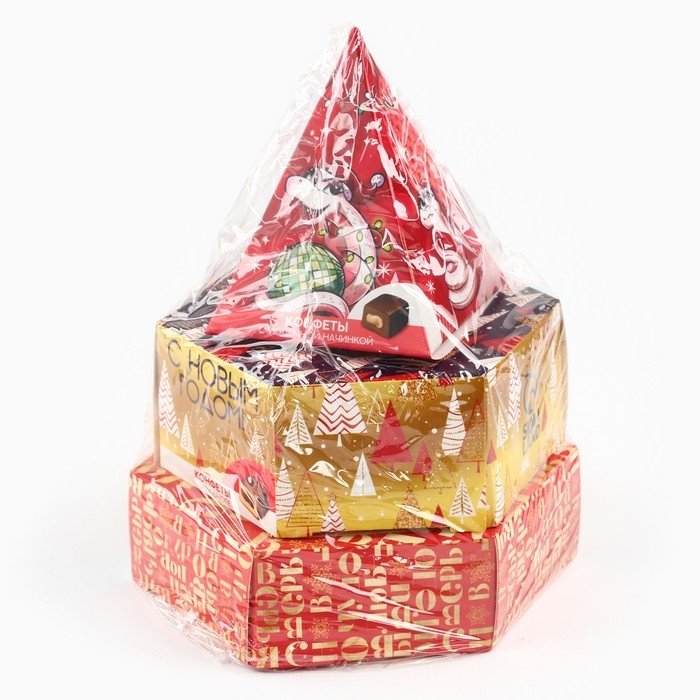 Новогодний подарочный набор конфет в подарочной коробке &laquo;С новым годом&raquo;, 250 г