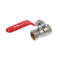 Кран шаровой OTMO, внутренняя/внутренняя резьба 1/2", ручка, никелированная латунь Кран шаровой OTMO, внутренняя/внутренняя резьба 1/2", ручка, никелированная латунь