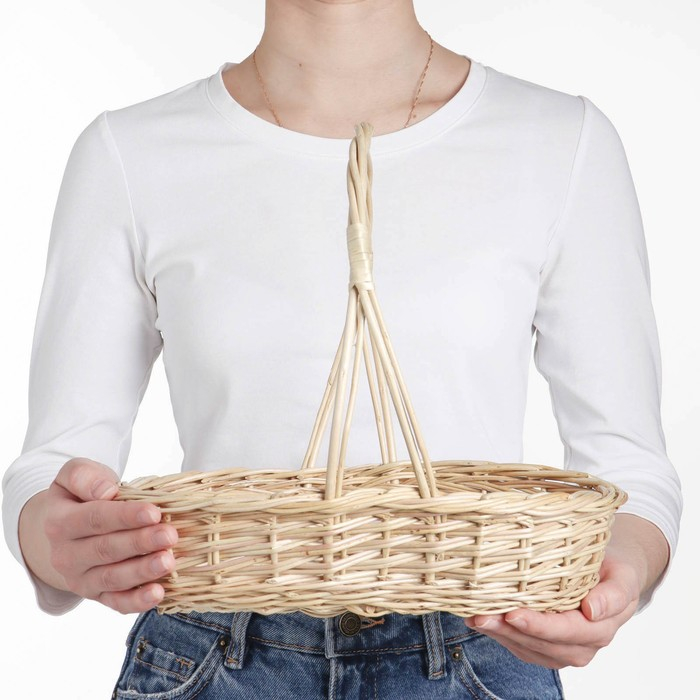 Корзина &laquo;Карина&raquo;, №1, дно:16&times;24 см, верх:30&times;24 см, H=7/27 см, лоза