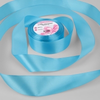 Лента атласная, 40 мм × 23 ± 1 м, цвет ярко-голубой №20 Лента атласная, 40 мм × 23 ± 1 м, цвет ярко-голубой №20