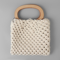 Ручки для сумок деревянные, d = 13 &times; 7,5 / 17 &times; 11,5 см, 2 шт, цвет бежевый