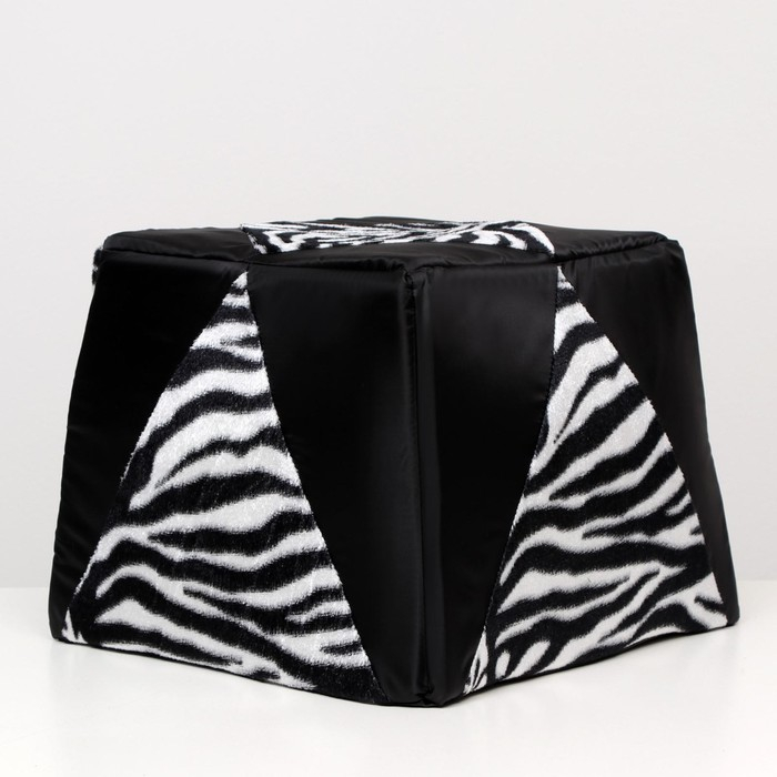 Дом-трансформер трапеция 43 х 43 х 34 см, расцветка зебра Дом-трансформер трапеция 43 х 43 х 34 см, расцветка зебра