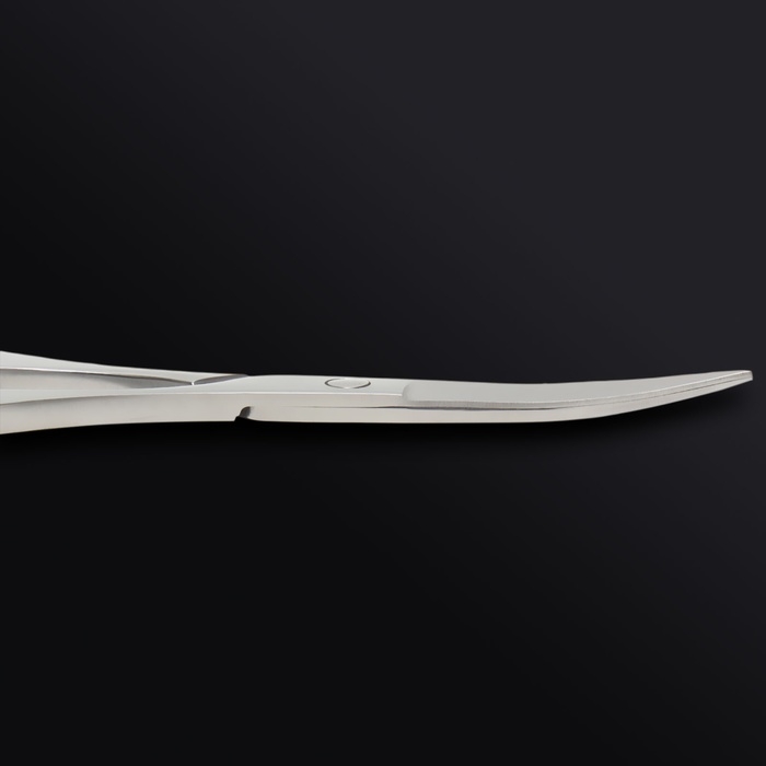 Ножницы маникюрные &laquo;Premium&raquo;, загнутые, 9 см, на блистере, цвет серебристый