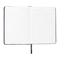 Ежедневник недатированный, A5, 136 листов, кожзам, deVENTE. Tropicana, твердая обложка, тиснение фольгой, перфорация, ляссе, блок 70%, темно-синий