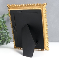 Фоторамка полистоун 10х15 см "Лепестки" золото 17,5х22 см