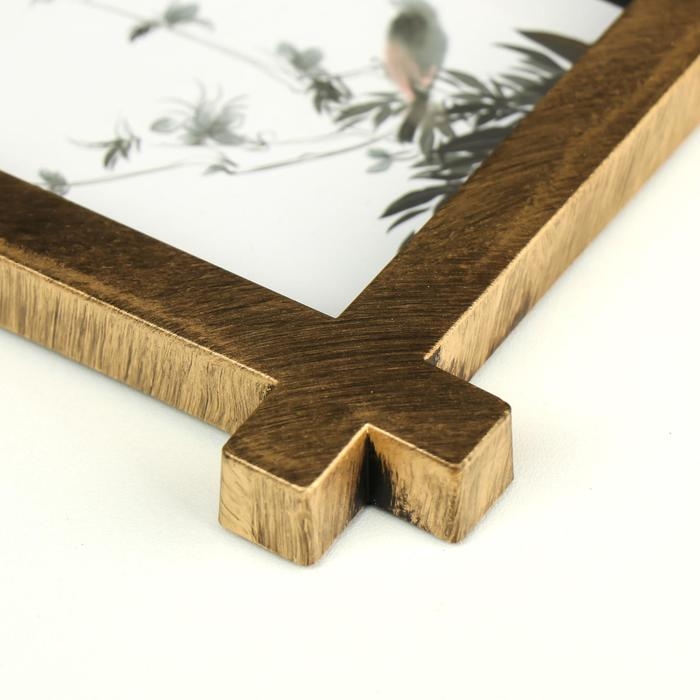 Фоторамка пластик на 2 фото 10х15 см Фоторамка пластик на 2 фото 10х15 см "Прямые линии" золото 32,5х22,5х2 см