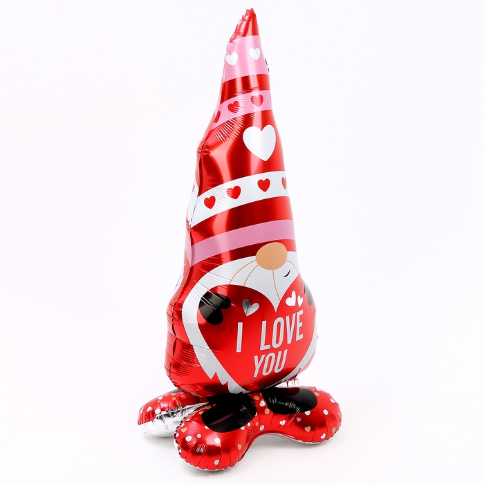 Шар фольгированный 50" &laquo;Сердце&raquo;, на подставке, красное, под воздух