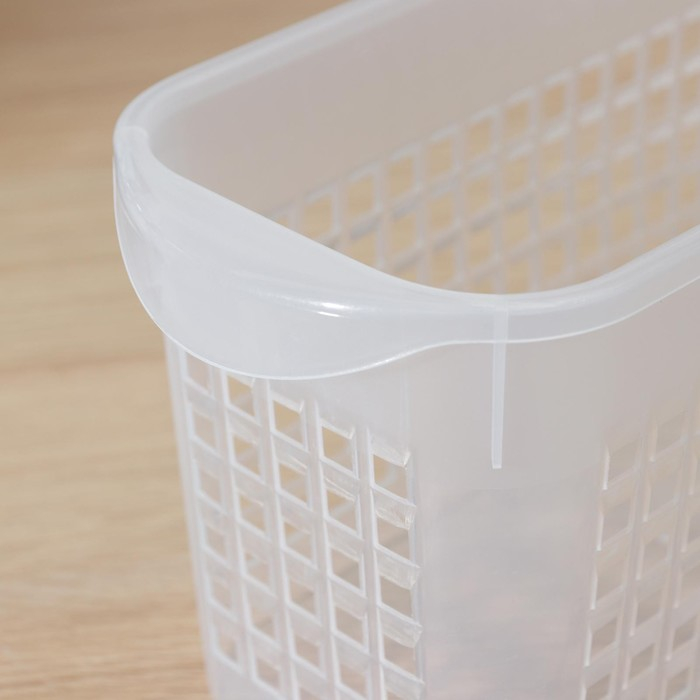 Корзина для хранения Доляна, 37,5&times;10,5&times;12 см, цвет прозрачный