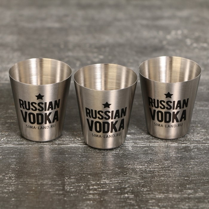 Стопки, набор Russian vodka, 3 шт