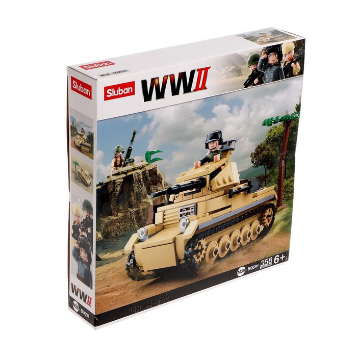 Конструктор Армия ВОВ &laquo;Танк PZ-ll&raquo;, 356 деталей