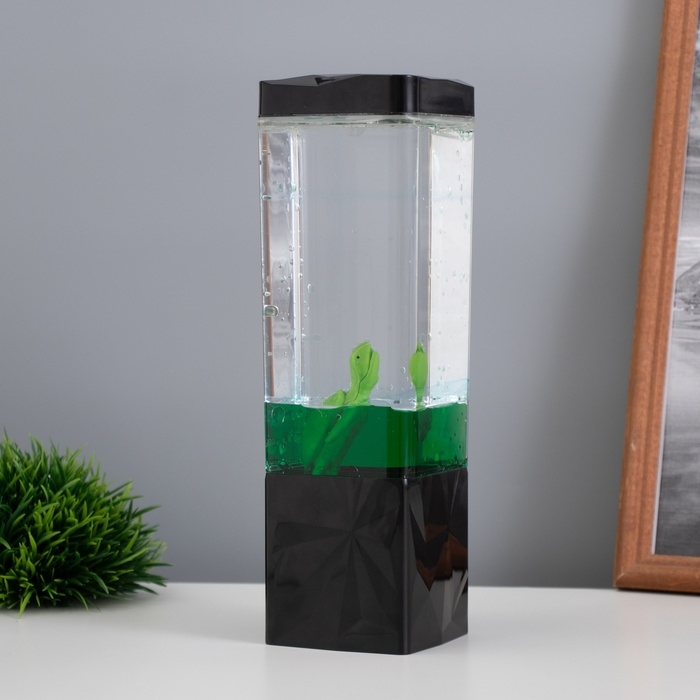 Лава лампа &laquo;Черепаха&raquo; LED 3хААА, USB зеленый 7х7х23см