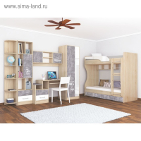 Пенал Колибри Лофт 500x320x2000 дуб сонома/ателье светлое/акрил белый Пенал Колибри Лофт 500x320x2000 дуб сонома/ателье светлое/акрил белый