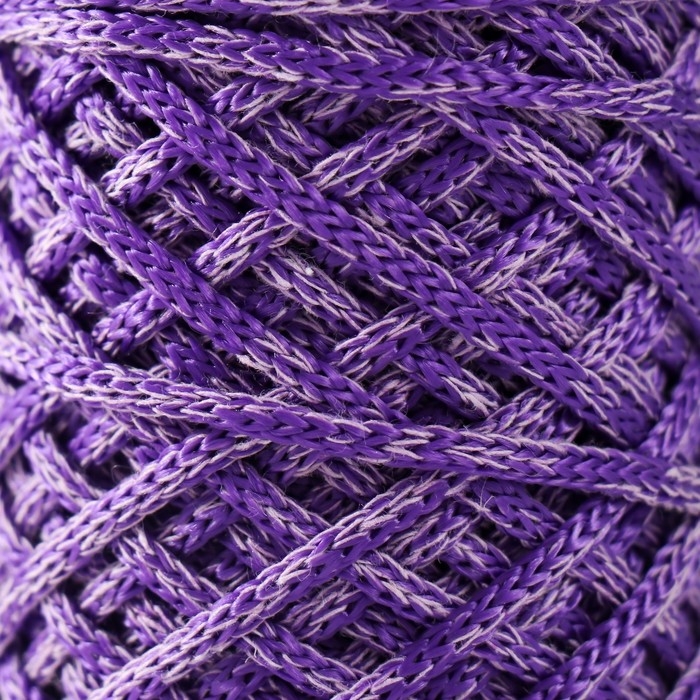 Шнур для вязания 35% хлопок,65% полипропилен 3 мм 85м/160&plusmn;10 гр (Лаванда/фиолетовый)