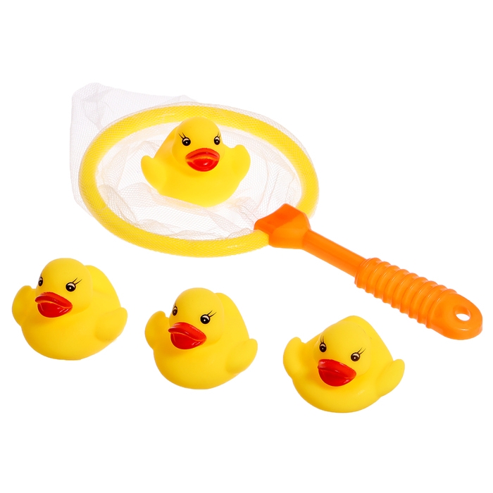 Набор игрушек для ванны &laquo;Поймай уточку&raquo;, 5 предметов, цвета МИКС