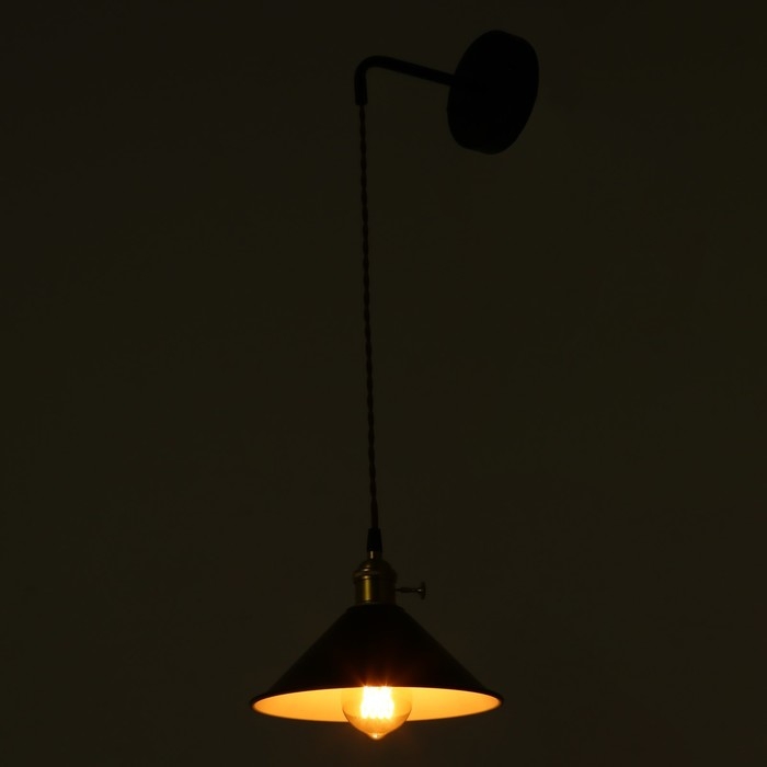 Бра 2612/1BK E27 40Вт черный 20,5х13-40 см