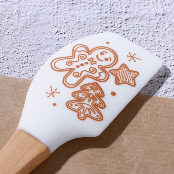 Новый год. Лопатка силиконовая &laquo;Печеньки&raquo;, 26 х 5 см