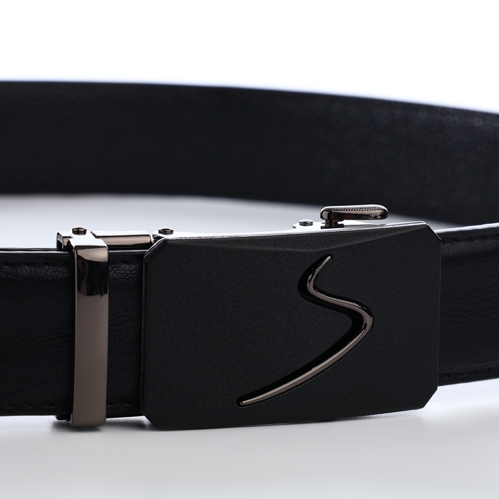 Ремень мужской, ширина 3,6 см, пряжка автомат, цвет чёрный Ремень мужской, ширина 3,6 см, пряжка автомат, цвет чёрный