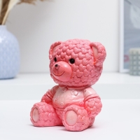 Копилка "Мишка плюшевый" розовый, 11х12х15см Копилка "Мишка плюшевый" розовый, 11х12х15см