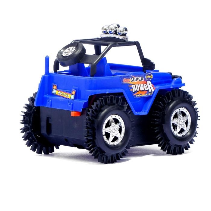 Джип-перевёртыш &laquo;Вездеход&raquo;, работает от батареек, цвета МИКС