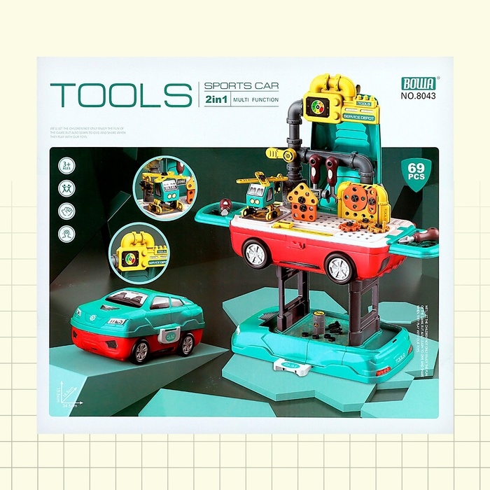 Игровой модуль 2 в 1 &laquo;Машина&raquo;, 45 элементов