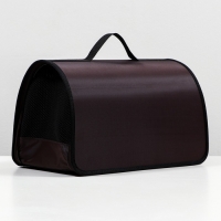 Сумка - переноска для животных жесткая №3, нейлон, 43 х 28 х 22 см, коричневая Сумка - переноска для животных жесткая №3, нейлон, 43 х 28 х 22 см, коричневая