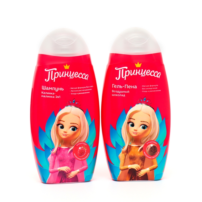 Подарочный набор косметики Сладкое королевство: шампунь, 300 мл + гель-пена, 300 мл
