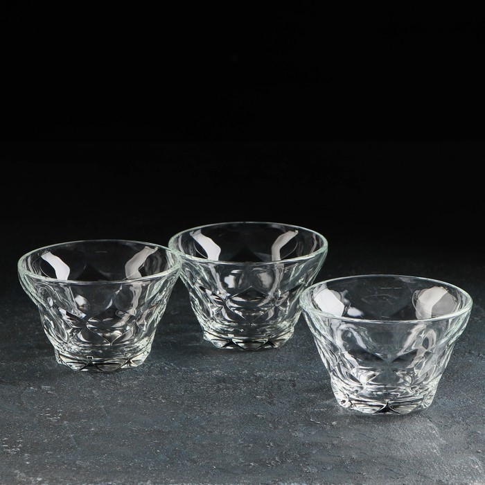 Набор стеклянных креманок &laquo;Айсд Диамант&raquo;, 350 мл, 3 шт