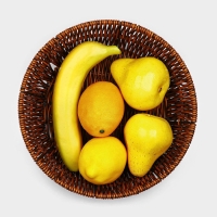 Корзинка для подачи Доляна &laquo;Огайо&raquo;, d=25,5 см, круглая, цвет коричневый