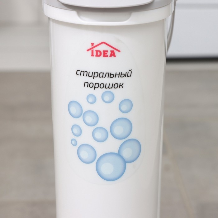 Контейнер для стирального порошка, 5 л, 11×24,6×32 см, цвет серый Контейнер для стирального порошка, 5 л, 11×24,6×32 см, цвет серый