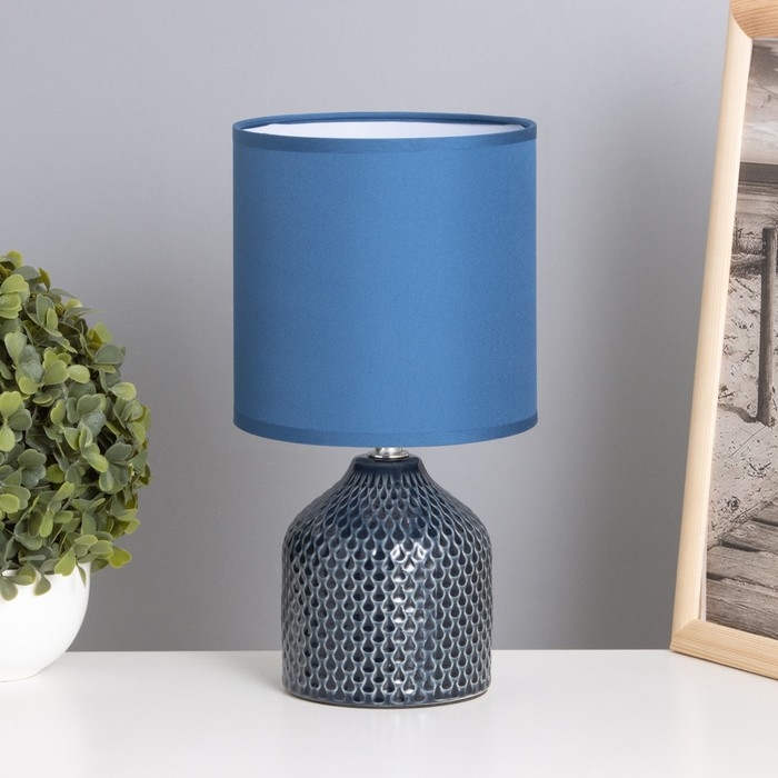 Лампа настольная Лампа настольная "Каталина" 1х40Вт Е14 синий 13х13х25см