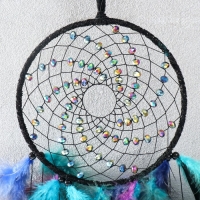 Ловец снов "Водоворот" сине-фиолетовый 16х60 см Ловец снов "Водоворот" сине-фиолетовый 16х60 см