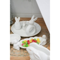 Кольцо для салфеток Доляна &laquo;Зайка в золотом&raquo;, 7,5&times;3,5&times;11,5 см, цвет белый