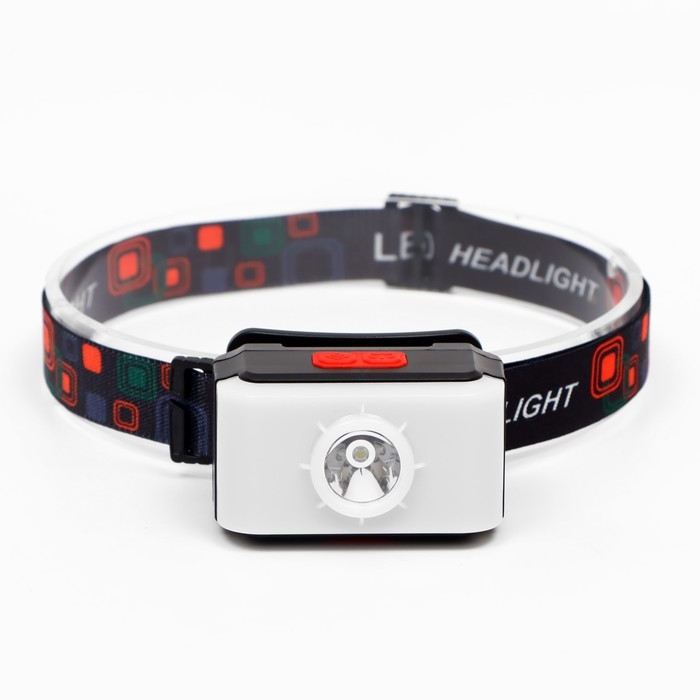 Фонарь налобный аккумуляторный, 10 Вт, 1200 мАч, XPG, LED, 3 режима, IP65, USB Фонарь налобный аккумуляторный, 10 Вт, 1200 мАч, XPG, LED, 3 режима, IP65, USB