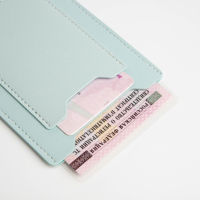 Обложка для автодокументов, цвет голубой Обложка для автодокументов, цвет голубой