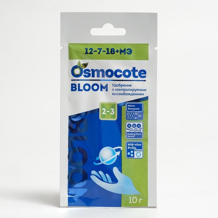 Osmocote Bloom 2-3 месяца длительность действия, NPK 12-7-18+МЭ, 10 г Osmocote Bloom 2-3 месяца длительность действия, NPK 12-7-18+МЭ, 10 г