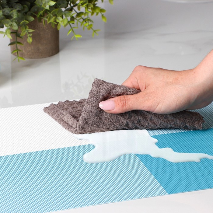 Салфетки сервировочные на стол Доляна «Настроение», 4 шт, 45×30 см, цвет бело-синий Салфетки сервировочные на стол Доляна «Настроение», 4 шт, 45×30 см, цвет бело-синий