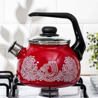 Чайник со свистком &laquo;Вологодское кружево&raquo;, 2 л, фиксированная ручка, индукция